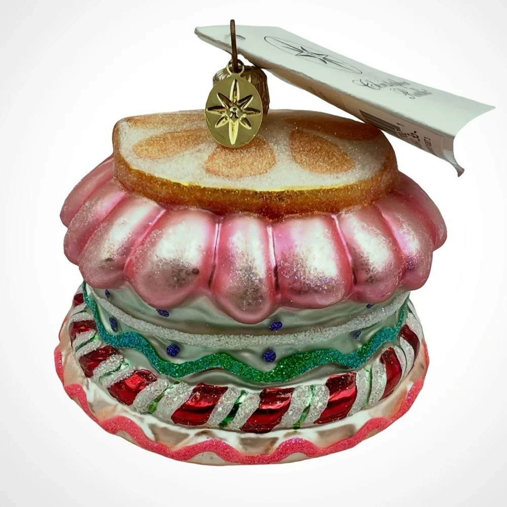 Christopher Radko Berry Cake Delight Glass  Ornament 1999 Tag & Box Poland